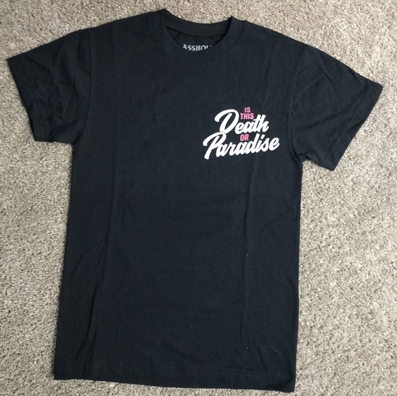 Black Graphic Skeleton Design Tee NWOT - Picture 2 of 9